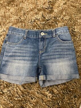 Place Medium Blue Rolled-Hem Denim Shorts